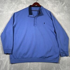 Polo‎ Ralph Lauren Pullover Mens 4XLT 4XL Tall Quarter Snap Mock Neck Sweater